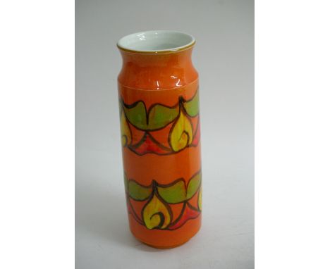 A Poole pottery orange Delphis vase