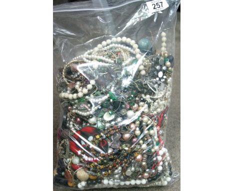 A large bag of vintage and modern jewellery 