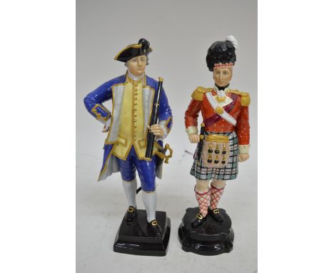 Two Royal Worcester figures Sea 4th Highlanders and Admiral