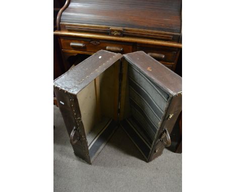A vintage French leather trunk