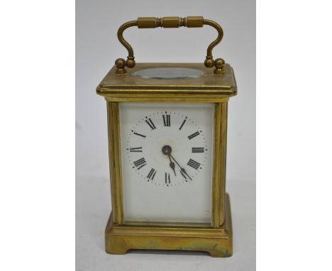 A French brass carriage clock 