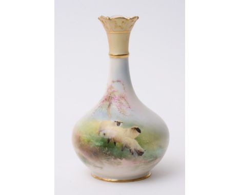 A Royal Worcester vase by Harris Davis (approx 13cm) with no damage or restoration 