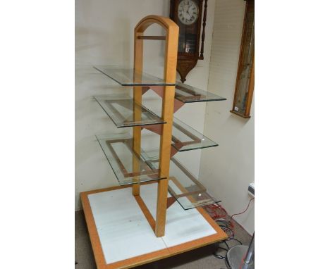 A six shelf shop display unit, approx 175cm x 100cm x 100cm.