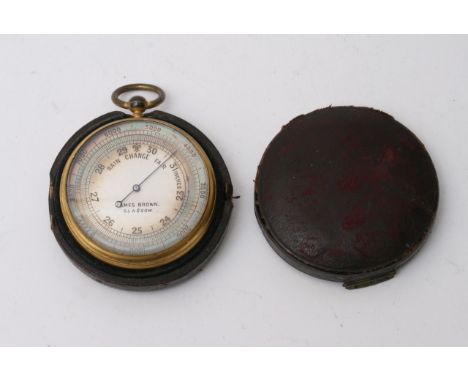 A pocket compass, maker James Brown Glasgow.