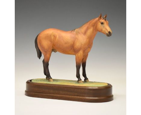 Doris Lindner for Royal Worcester - Limited edition equestrian figure - Quarter Horse, No.487/500, with certificate, 24.25cm 