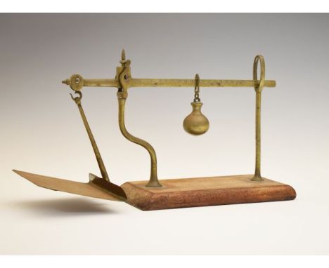 The brass and mahogany beam postage scales of C.F.A. Voysey  These scales are seen in period images of C.F.A. Voysey's study 