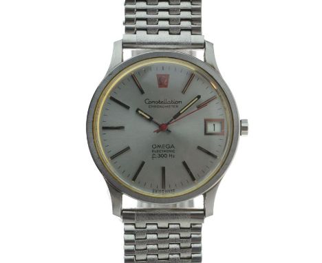 Omega - Gentleman's Genève Constellation f300 electronic chronometer stainless steel wristwatch, ref: 198.0003, serial no: 32