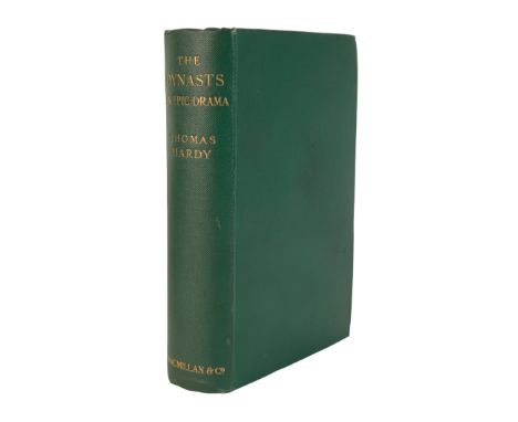 HARDY, THOMAS: THE DYNASTS London, Macmillan & Co., 1910First one volume edition. PRESENTATION COPY INSCRIBED BY THE AUTHOR t