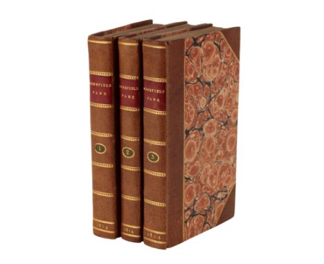 [AUSTEN, JANE]: MANSFIELD PARK London, T. Egerton, 1814 FIRST EDITION. 3 vols. with half-titles and advertisement leaf in vol