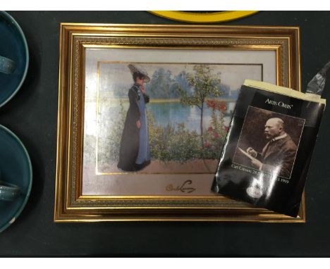 A CARL LARSSON FOR GOEBEL FRAMED WALL PLAQUE ENTITLED LATE SUMMER 