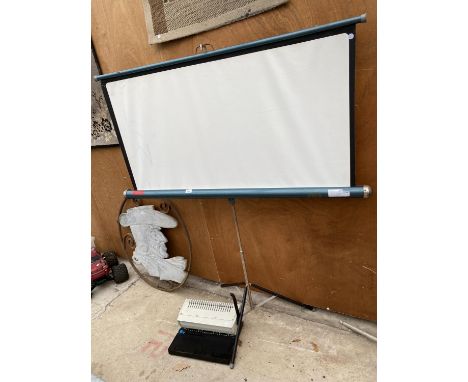 AN FOLDING PROJECTOR SCREEN AND AN IMAGE MAKER 