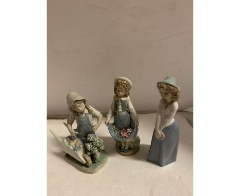 THREE NAO FIGURES OF YOUNG GIRLS SLIGHTLY A/F 