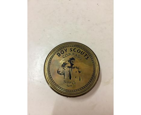 A BRASS BOY SCOUTS COMPASS 