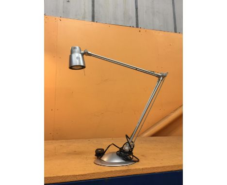 A SILVER ANGLE POISE LAMP 