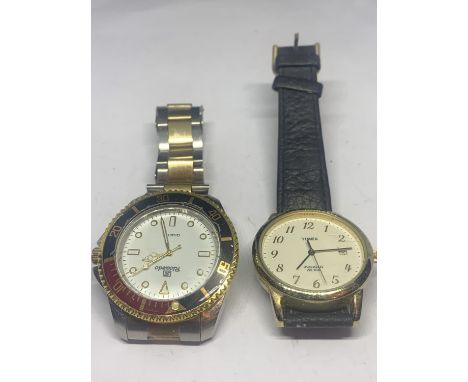 TWO WRIST WATCHES TO INCLUDE A RICARDO AND A TIMEX 