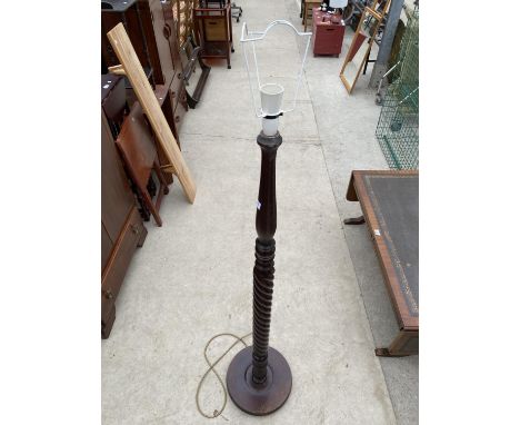 A MODERN BARLEYTWIST STANDARD LAMP 