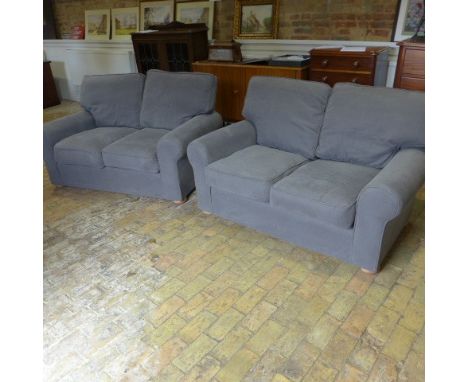 A pair of modern Laura Ashley sofa - as new - Height 92cm x 152cm x 92cm