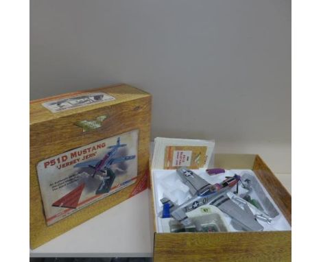 A boxed Corgi Aviation Archive Jersey Jerk P51D Mustang diecast Limited Edition 1:32 scale fighter plane with stand - slight 