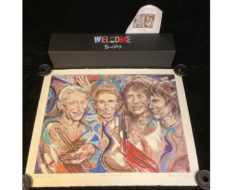 Ronnie Wood, a limited edition print, Welcome, "Welcome to my latest work, Welcome; a real insight into a different side of t