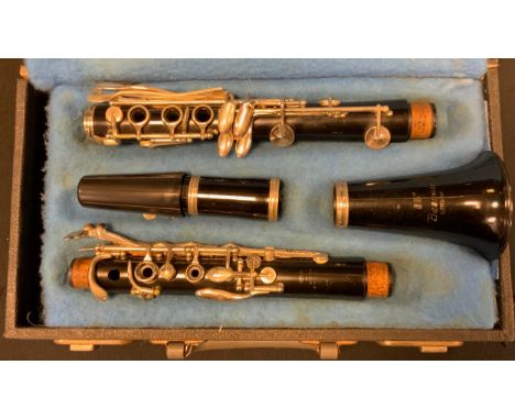 Musical Instruments - a Besson '55' clarinet, cased 