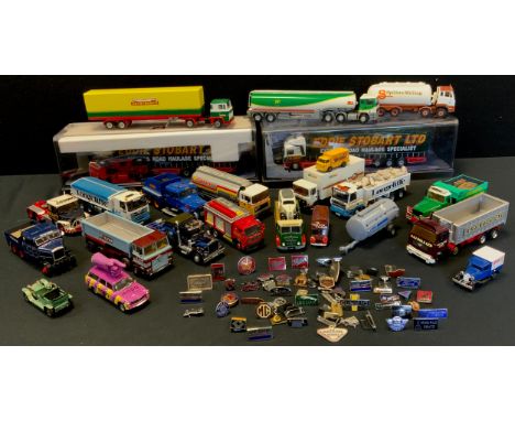 Toys &amp; Juvenalia - a collection of diecast models including Corgi; a collection of pin badges including some enamel examp