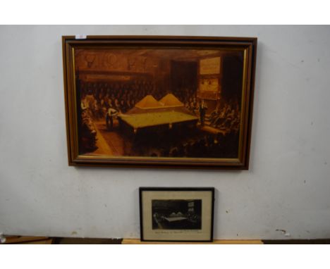 After Charles Cundall, The Royal Academy, 2nd May 1938, oleograph print, framed, 68cm wide together with a further smaller pr