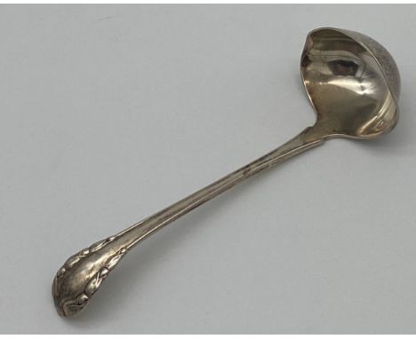 A Danish Georg Jensen silver gravy ladle. [13.5cm in length] 