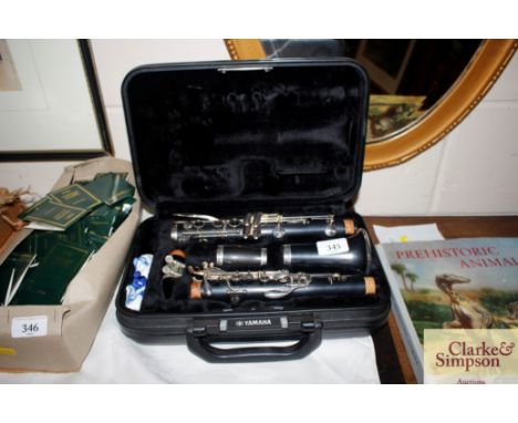 A Yamaha clarinet in fitted case