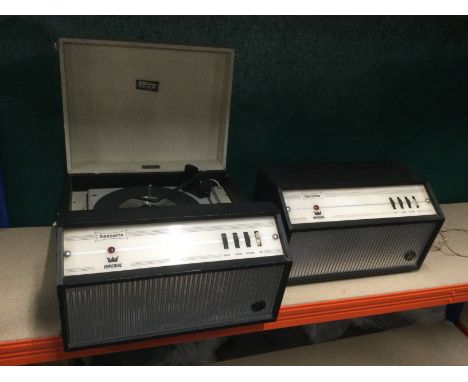 A Dansette Imperial portable record player plus an extra Dansette Imperial speaker (2).