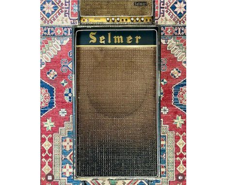 An early 1960's faux croc skin effect Selmer Treble and Bass Amplifier Head and matching Selmer Goliath cabinet. All original