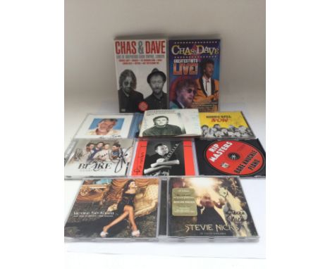 A collection of signed CDs and music DVDs including Stevie Nicks, Kris Kristofferson, Kenny Rogers and others.