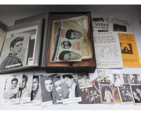 A collection of mainly Cliff Richard memorabilia comprising fanzines, press photos, ticket stubs etc plus rock n roll memorab