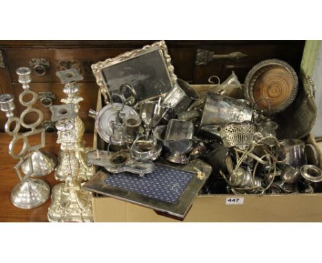 A large quantity of silver plate.