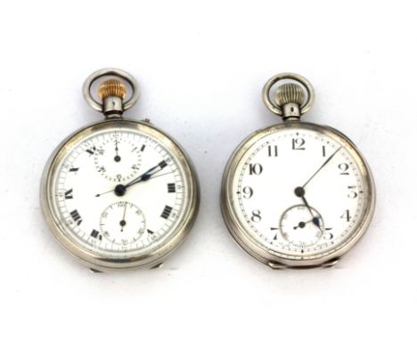 Two 925 silver open face pocket watches. Condition : understood to be in working condition.