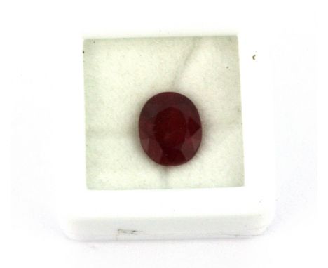 A natural unmounted oval cut 3.95ct ruby with MGL certificate.
