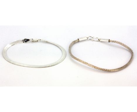 Two 925 silver bracelets.