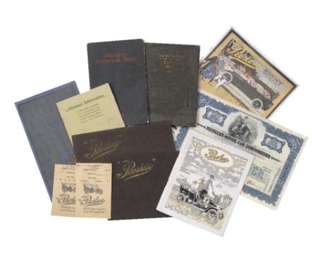 Assorted sales literature, instruction books and ephemera for Peerless cars, American,comprising two circa 1904 Peerless Tour