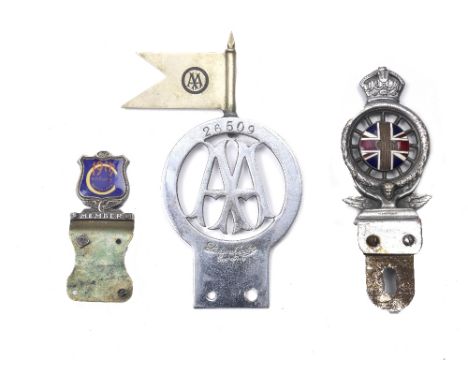 Selwyn Francis Edge's personal Circle of 19th Century Motorists enamel badge,shield shaped, with coloured enamel insert, engr