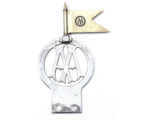 Selwyn Francis Edge's AA Committee member's AA badge, circa 1908,Stenson Cooke type numbered 26509, with later chrome plating