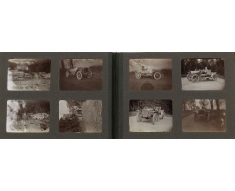 A photograph album containing period images of pioneer aviation, dirigibles, motoring and other scenes, circa 1908,Kodak albu
