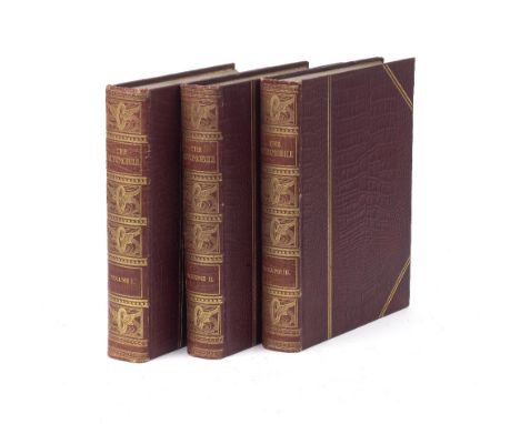 Paul N.Hasluck: The Automobile; Volumes I-III,'Special Edition' set of three Volumes bound in textured red-leather with gilt 