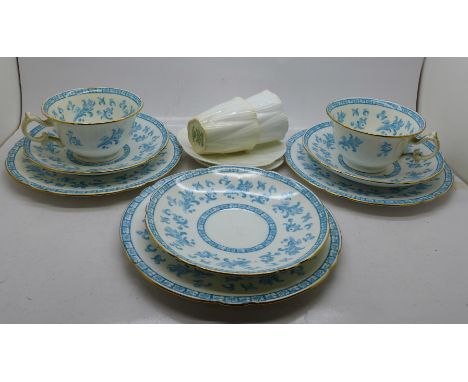 Wileman tea ware, two cups, three saucers, one a/f, and three side plates, and two other cups and saucers, one saucer marked 