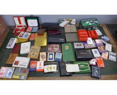 Two boxes of playing cards and Bridge sets, early-mid 20th Century (large collection) **PLEASE NOTE THIS LOT IS NOT ELIGIBLE 