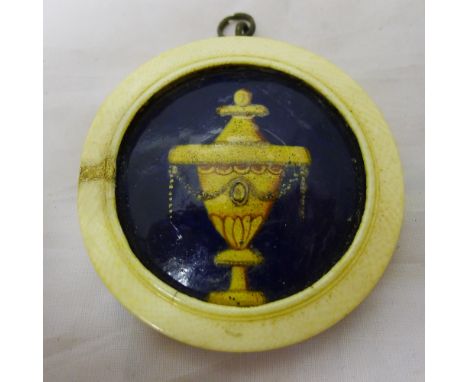 An 18th century enamel roundel