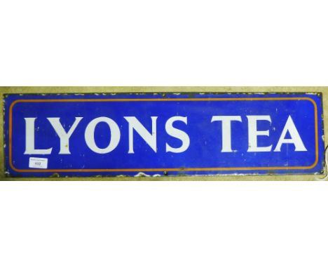 A Lyons Tea enamel sign