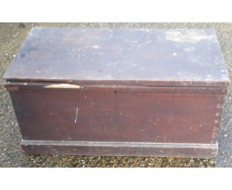 A Victorian mahogany trunk