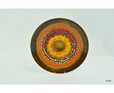 Poole Potter Agean Charger by Leslie Elsdon. 36cm diameter