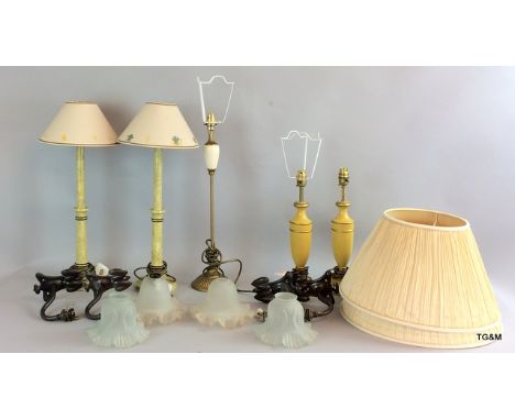 Mixed lighting to include wall lights