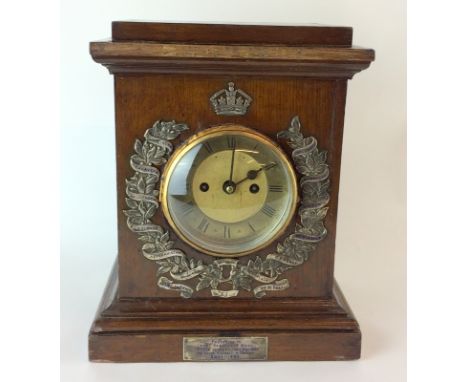 Military interest Victorian double Fusee bracket clock with platform escapments presented to the sergants mess (The Queens Ow