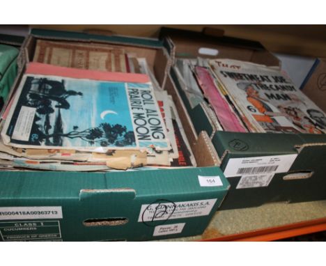 TWO BOXES OF ASSORTED VINTAGE SHEET MUSIC 